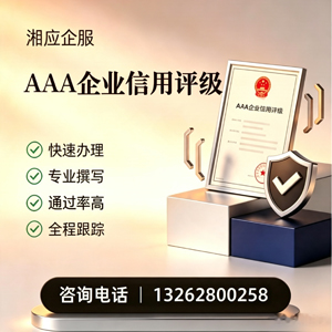 河北AAA企业信用评级申请服务